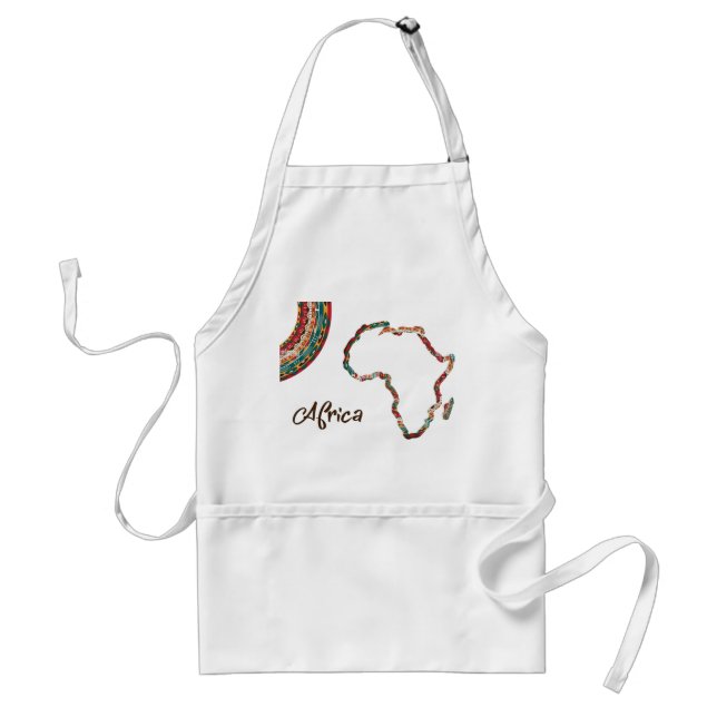 Tablier Culture africaine en costume de cuisine (Devant)