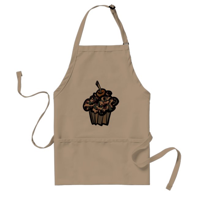 Tablier cupcake camouflé (Devant)