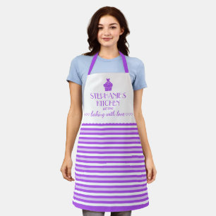 Tablier Cupcake Nom Cuisine Avec Amour Frappe Violet