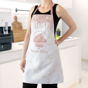 Tablier Cupcake Rose Gold Parties scintillant Drives Marbl