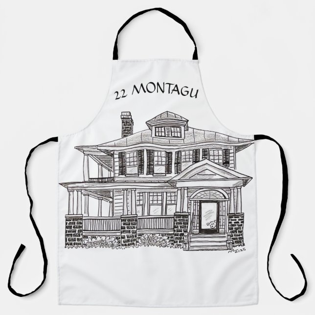 Tablier Custom apron design with a house (Recto)