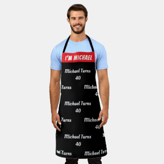 Tablier Custom Birthday Apron - Funny Name & Age!