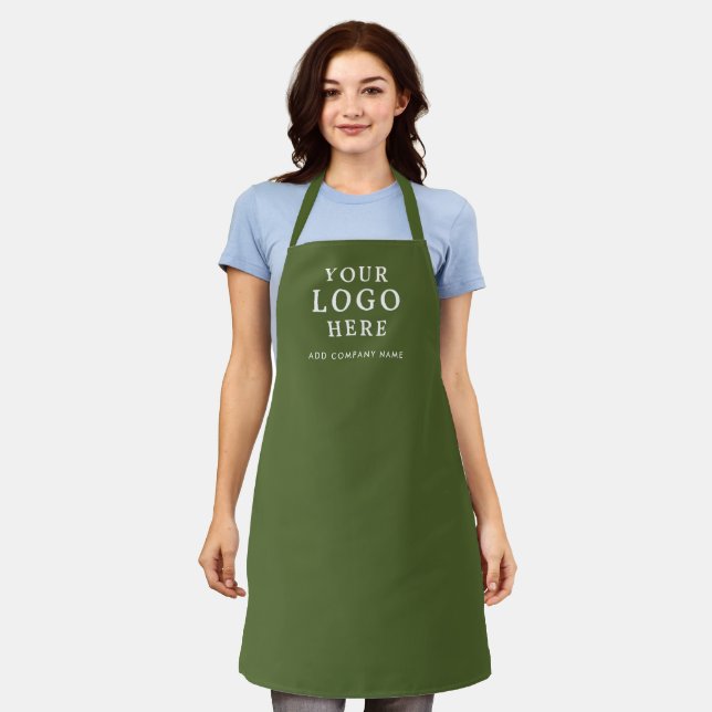 Tablier Custom Business Logo Company Name Branded Green (Porté)