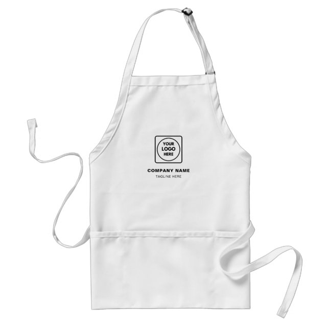 Tablier Custom Business Name Logo Modern Branding Apron (Devant)