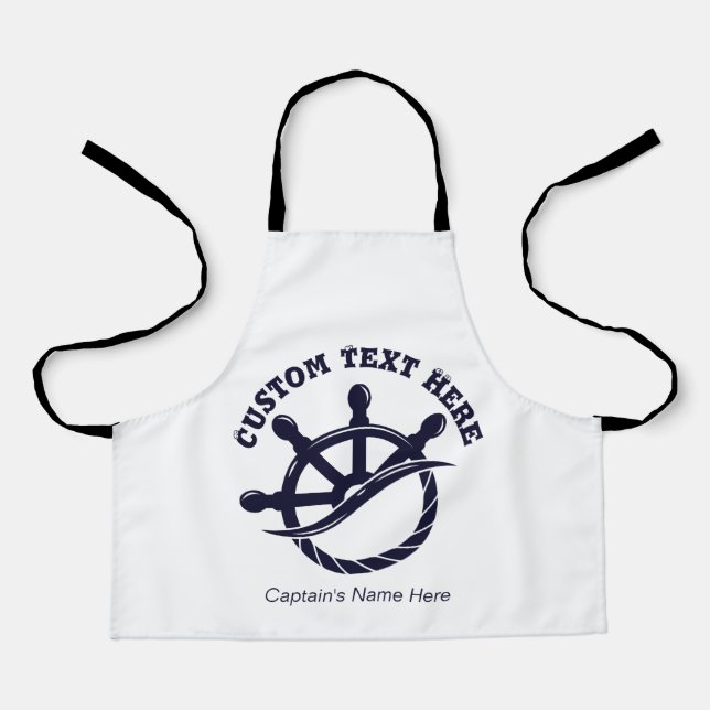 Tablier Custom Captain Boat Nautical Gift (Recto)