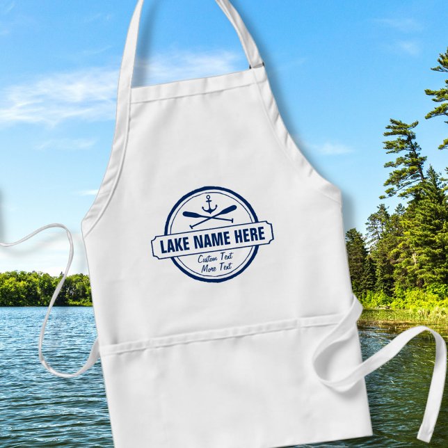 Tablier Custom Lake, Beach House & Boat Ancre nautique (Créateur téléchargé)