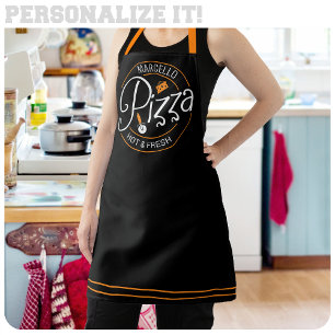 Tablier CUSTOM NAME Hot Fresh Italian Pizza Pizzeria