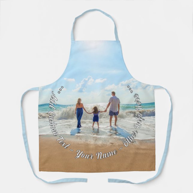 Tablier Custom Your Photo Apron and Text Personalized Gift (Recto)