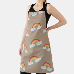 Tablier Cute arc-en-ciel avec Motif nuages