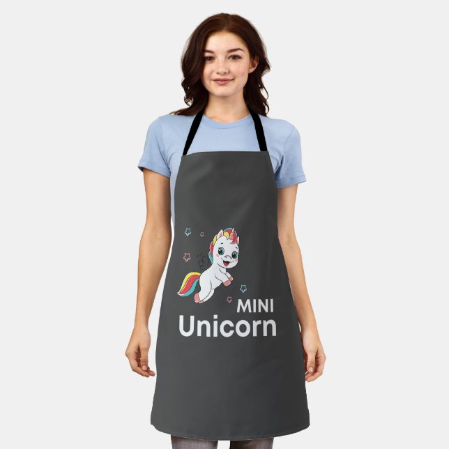 Tablier Cute bébé licorne Moderne (Porté)