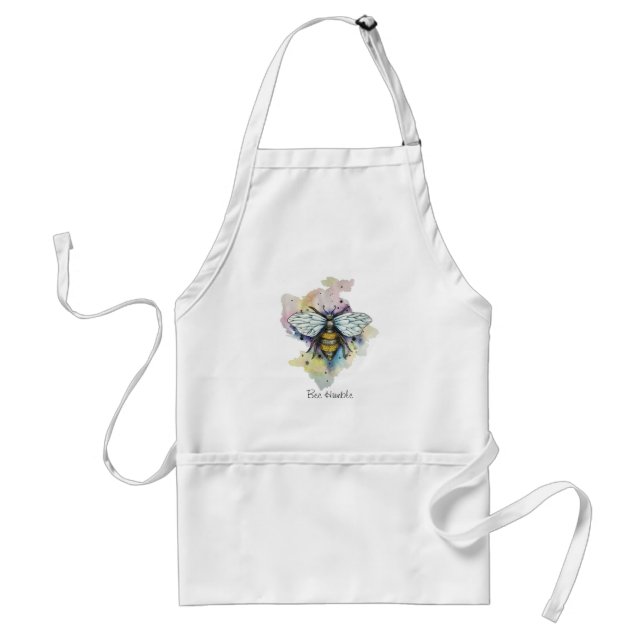 Tablier Cute Bee And Rainbow Wash (Devant)