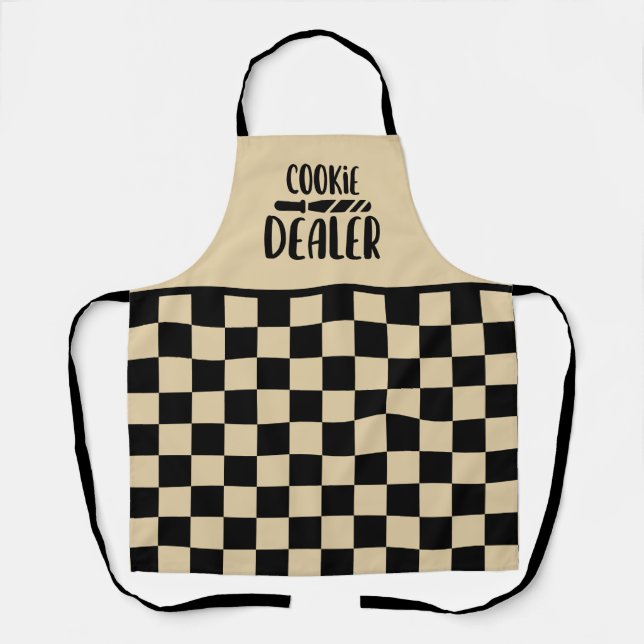 Tablier Cute biscuit revendeur boulangerie mot art (Recto)