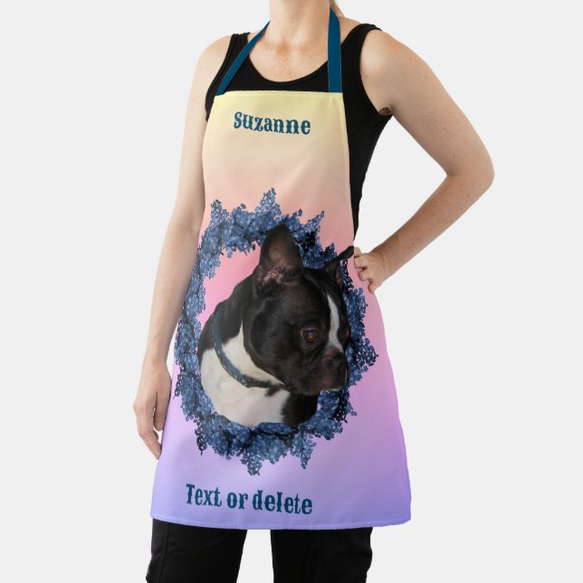 Tablier Cute Boston Terrier Dog Personnalisé (Insitu)