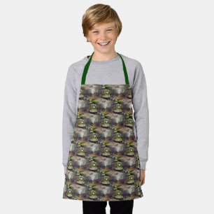 Tablier Cute Bullfrog Visage Animal Nature Motif