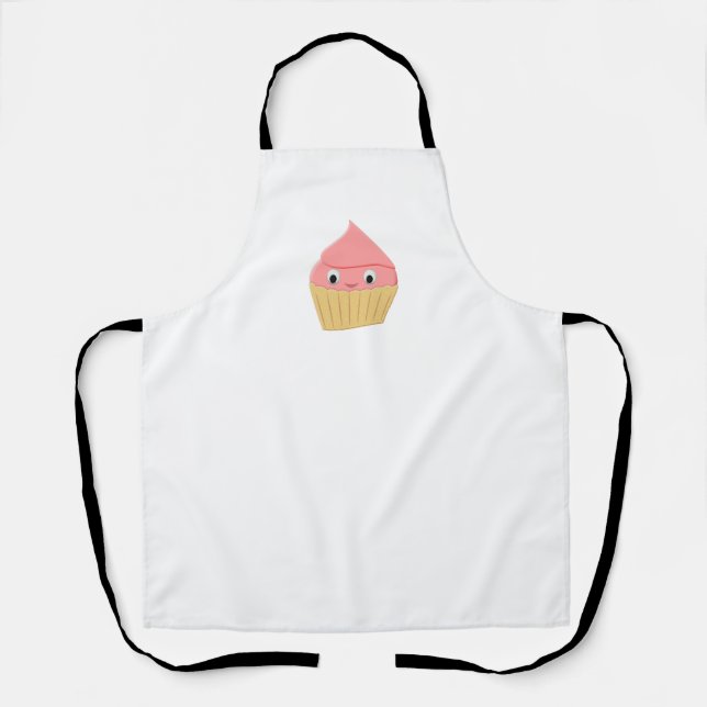 Tablier Cute cartonnerie Apron de cupcake aux fraises (Recto)