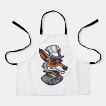 Cute Cartoon Wolf Chef adorable Animal Graphic