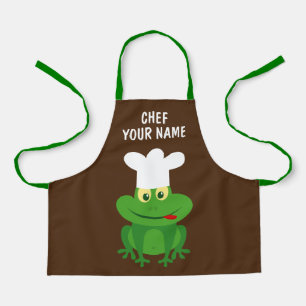 Tablier Cute chef grenouille dessin sur mesure enfants tab