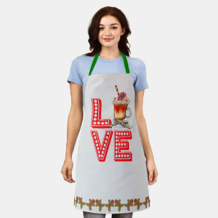 Tablier Cute Christmas Café Gingerbread Apron d'amour