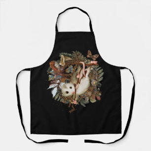 Tablier Cute Cottagecore Floral Possum Esthétique Vintage 