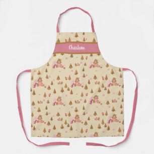 Tablier Cute Crème rose Sucres de canne en pain d'épices