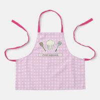 Cute Cuisine Chef Personnalisé En vichy Rose