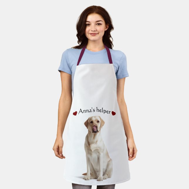 Tablier Cute Dog Apron | Custom Pet Apron for Dog Moms (Porté)