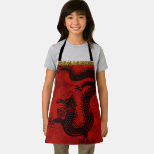 Tablier Cute Dragon Chinois Nouvel An Zodiac Anniversaire