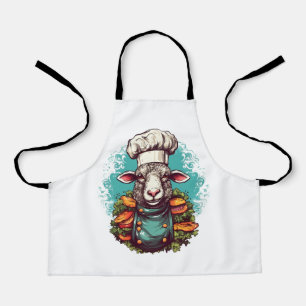 Tablier Cute Funny Sheep Chef adorable Animal Graphisme