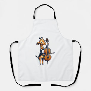 Tablier Cute Giraffe Jouer Cello Giraffes Musicien Musique