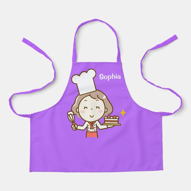 Tablier Cute Girl Chef (Recto)