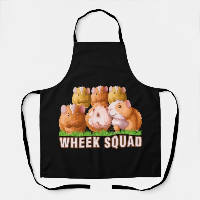 Tablier Cute Guinée Pig Wheek Squad Animal Lover (Recto)