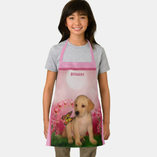 Tablier Cute Jaune Labrador Chien Chien Chien Chien Person