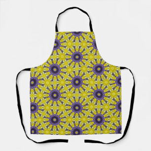 Tablier Cute jaune violet kaléidoscope Motif géométrique