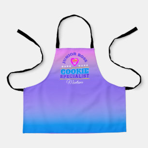 Tablier Cute Junior Boss COOKIE Spécialiste avec votre nom