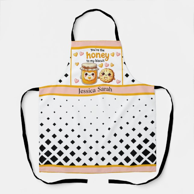 Tablier Cute Kawaii Miel et Biscuits (Recto)