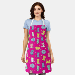 Tablier Cute Kitty Chat Motif Apron