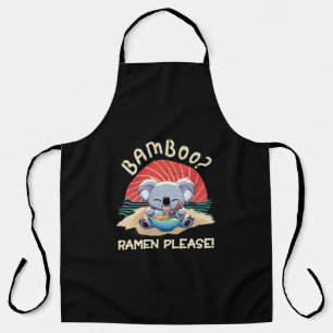 Tablier Cute Koala manger Ramen Vintage soleil