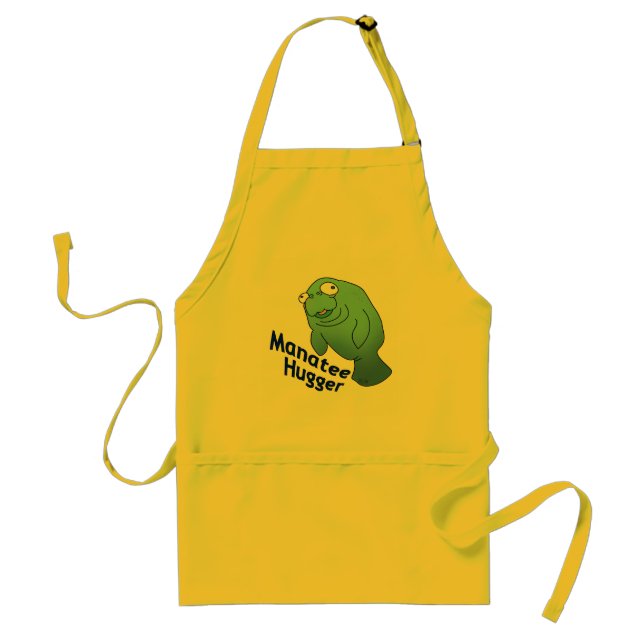 Tablier Cute Manatee Hugger Cartographier animal (Devant)