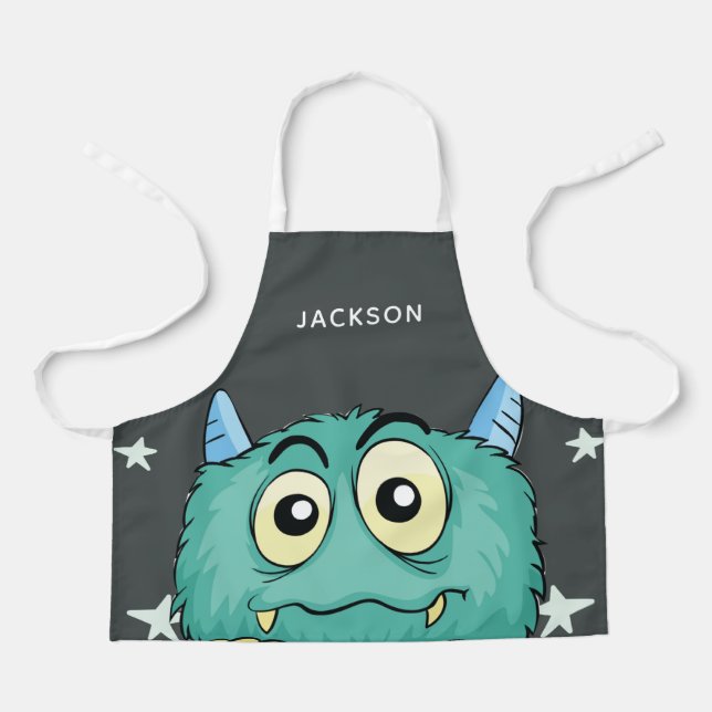 Tablier Cute Monster Personnalisé (Recto)