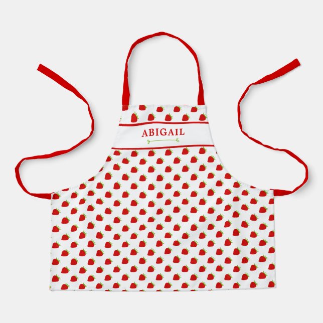 Tablier Cute Motif de fraise enfants Apron (Recto)