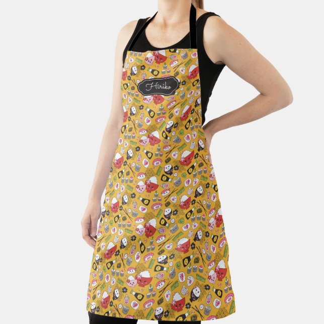 Tablier Cute Motif de sushi jaune (Insitu)