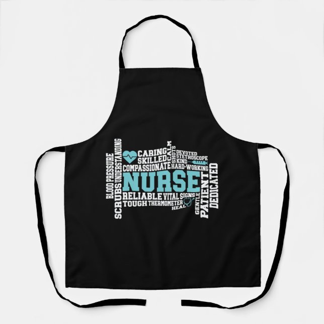 Tablier Cute Nurse RN LVN École de soins infirmiers Médica (Recto)