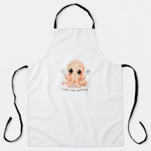 Cute Octopus Apron - Je peux cuisiner n'importe qu