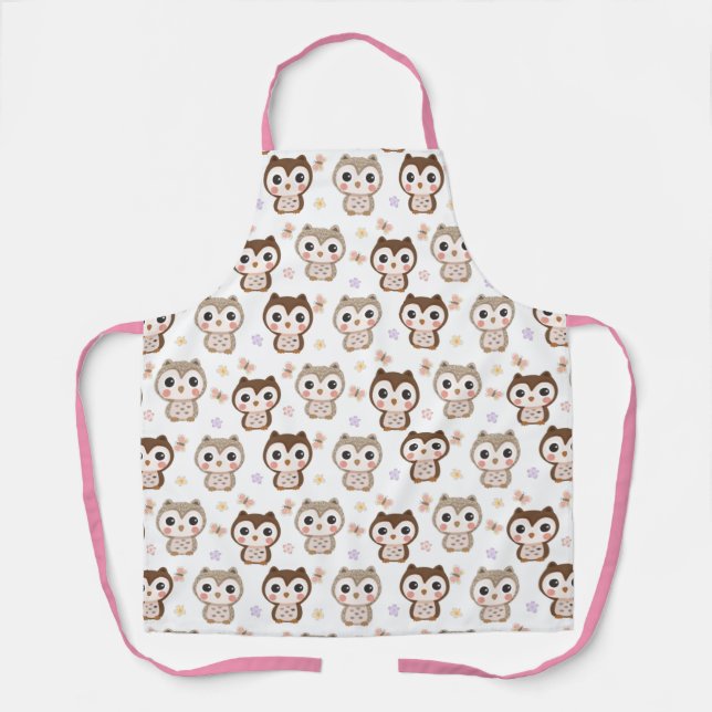 Tablier Cute Owl Motif (Recto)