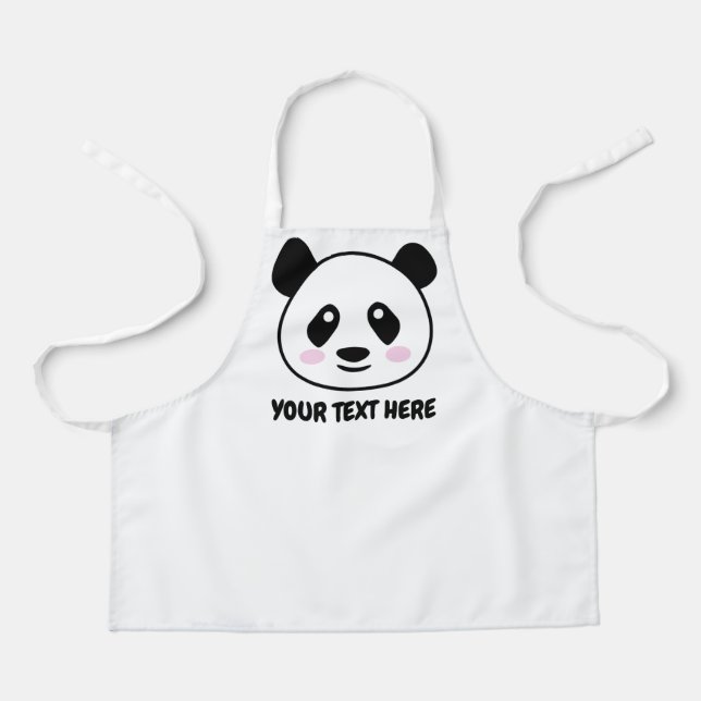 Tablier Cute panda ours dessin animé cuisine et cuisson en (Recto)