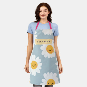 Tablier Cute Pastel personnalisé Smiling Daisy