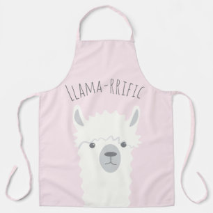 Tablier Cute Peek-a-boo Llama Llama-rrific rose drôle