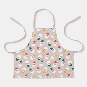 Tablier Cute Père Noël fait face au Motif de Noël