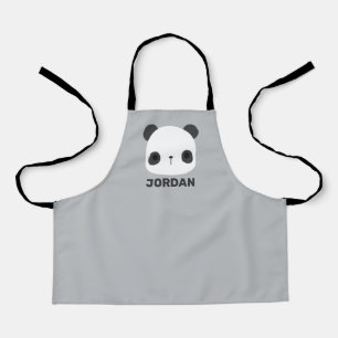 Tablier Cute petit ours Panda avec nom personnalisé