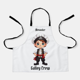 Tablier Cute Pirate Galley Crew Personnaliser